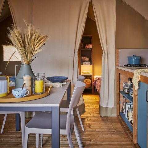 Tente en toile et en bois 4 personnes - CABANE LODGE