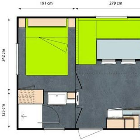 BUNGALOW 6 personnes - Goelette 4 Pièces 6 Personnes + TV