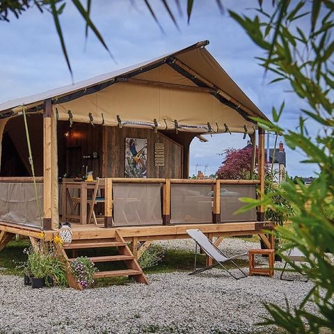 Tente en toile et en bois 7 personnes - Tente Lodge KENYA