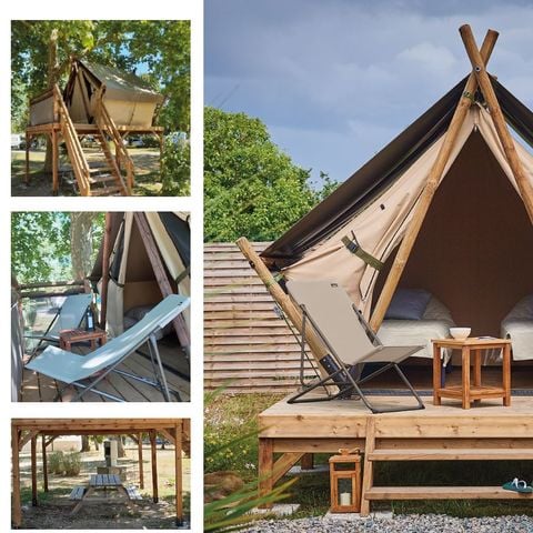 Tente en toile et en bois 2 personnes - Tente Lodge MOOREA