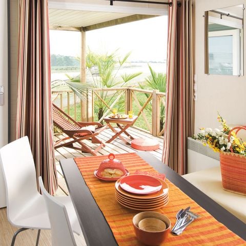 Mobilhome 4 personnes - Confort + avec climatisation pour 4 pers.