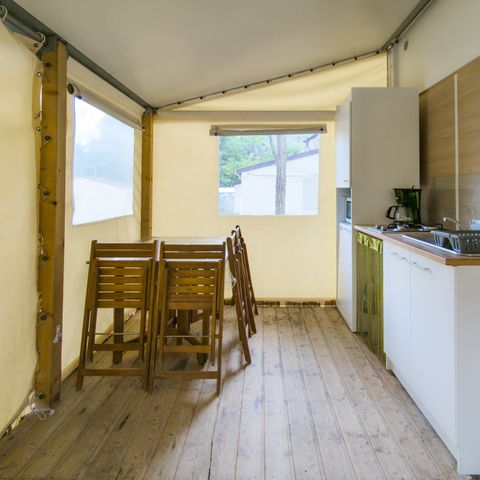 Bungalowzelt 4 Personen - 2 Schlafzimmer / ohne Bad