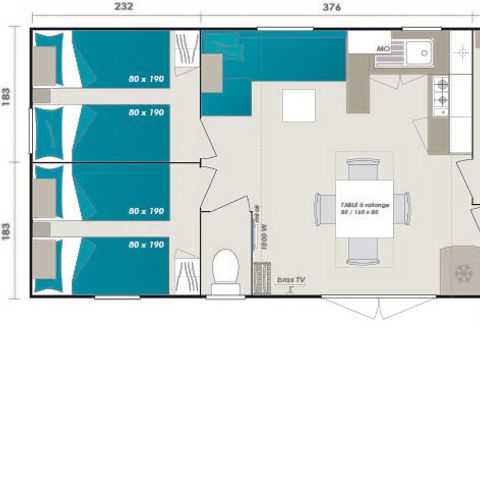 MOBILE HOME 6 people - SUPER CORDELIA COMFORT