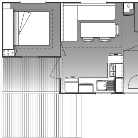 Stacaravan 6 personen - OHARA COTE CONFORT - 3 slaapkamers
