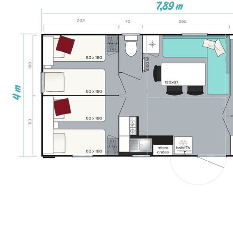 Mobile home 6 persons - TITANIA COMFORT