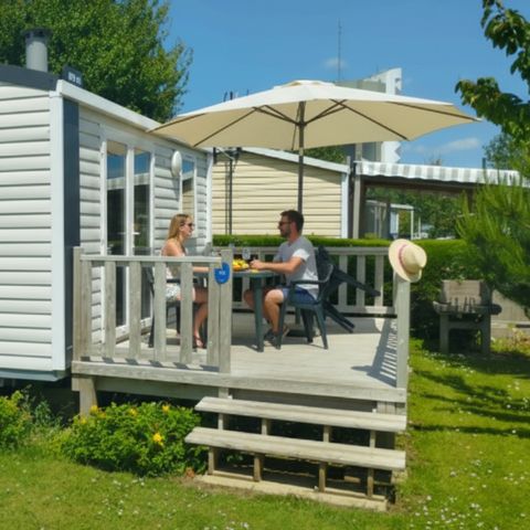 Mobilheim 2 Personen - Cahita Standard 17.8m² (1 Schlafzimmer) + TV + Terrasse