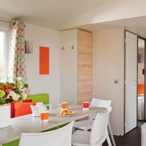 MOBILHEIM 4 Personen - Comfort 25m² (2 Zimmer) + TV + Integrierte Terrasse - Anreise Sonntag
