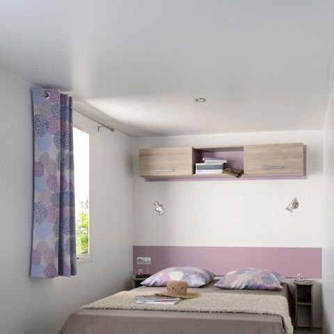 Mobile home 6 persons - Standard 32m² (3 bedrooms) + TV + Covered Terrace - Sunday arrival