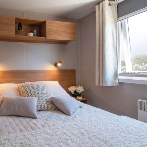 MOBILHOME 6 personas - Premium 32m² (3 habitaciones) + Terraza cubierta + TV + Aire acondicionado