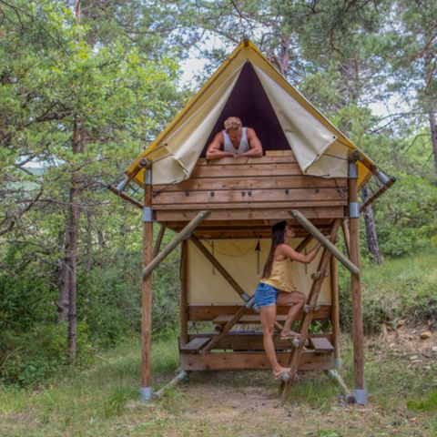 CANVAS AND WOOD TENT 2 people - Standard "Bivouac" tent 5m² - 1 bedroom - without sanitary facilities