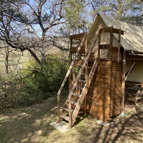 Tente en toile et en bois 2 personnes - Tente Standard "Bivouac" 5m² - 1 chambre - sans sanitaire