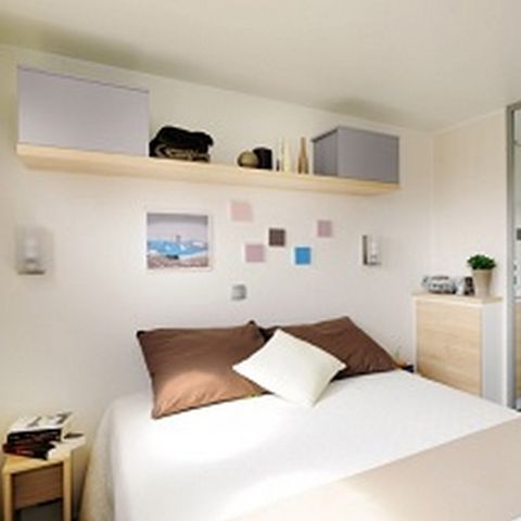 Mobilheim 4 Personen - Premium "Patio" 37m² - 2 Schlafzimmer - 2 Duschbäder + Privatgarten + 2 TV + Nespresso