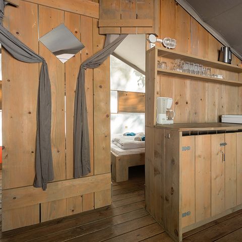 TENTE TOILE ET BOIS 5 personnes - Polari - Tente Safari de luxe