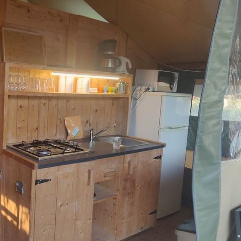 SafariZelt 6 Personen - Safarizelt Sunset + Sanitäranlagen + Klimaanlage (6P)