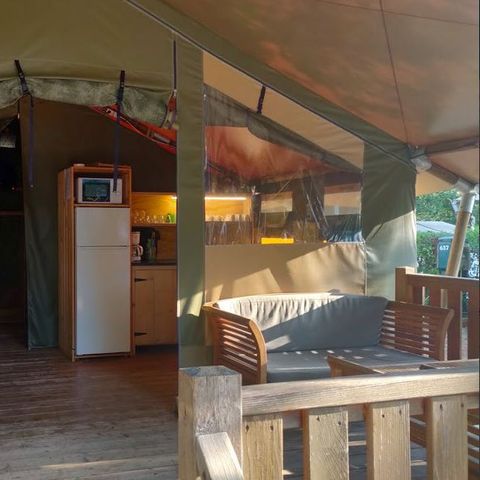 TIENDA DE LONA Y MADERA 5 personas - Polari - Tienda Safari Relax