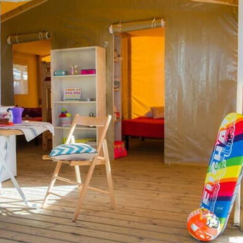 Safarizelt 5 Personen - Eco Lodge Zelt | 2 Schlafz. | 4/5 Pers. | Einfache Terrasse