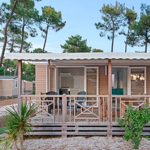 Mobilheim 4 personen - Premium | 2 Zi. | 4 Pers. | Erhöhte Terrasse | Klimaanlage | TV