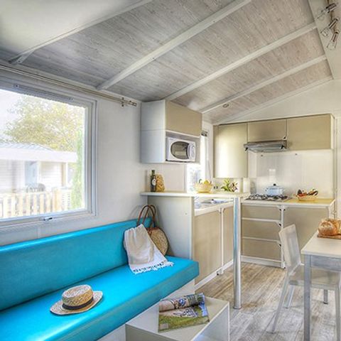 Mobilheim 6 personen - Premium | 3 Schlafz. | 6 Pers. | Erhöhte Terrasse | Klimaanlage | TV