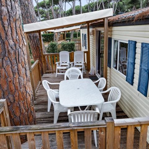 Stacaravan 4 personen - Klassiek | 2 Slaapkamers | 4 Pers. | Verhoogd terras | Airconditioning | TV