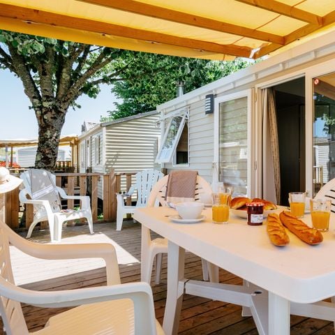 Mobilheim 4 personen - Comfort | 2 Zi. | 4 Pers. | Erhöhte Terrasse | Klimaanlage | TV