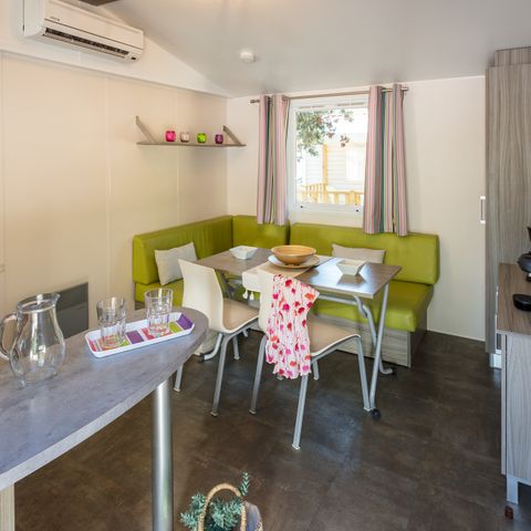 Mobilheim 4 personen - Comfort | 2 Zi. | 4 Pers. | Erhöhte Terrasse | Klimaanlage | TV