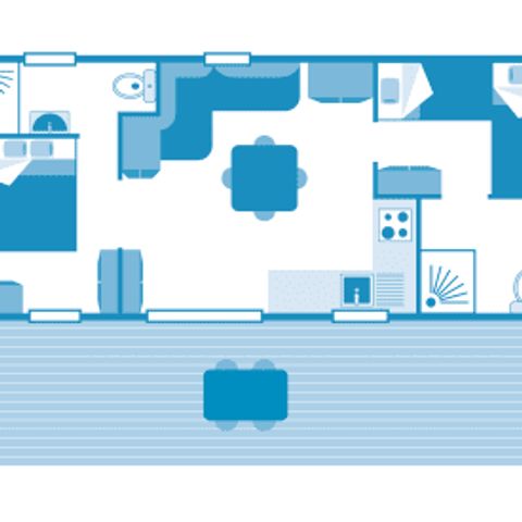 Mobilheim 4 Personen - Cottage Azur 4p 2ch ****
