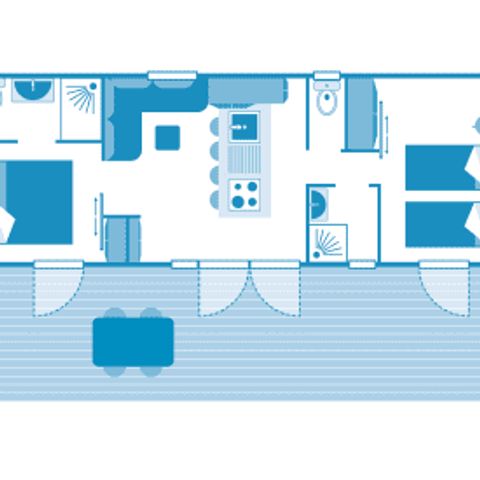 Mobilheim 5 Personen - Cottage 5p 2ch **** ZEN