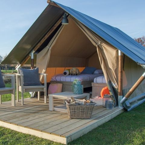 Tente en toile et en bois 2 personnes - Tente Safari XS