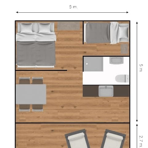 TIENDA DE LONA Y MADERA 4 personas - Tienda de safari de lujo Woody 25