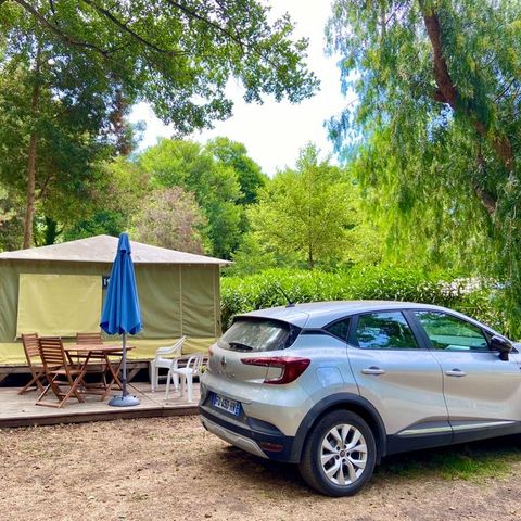 Glamping tent 4 persons - 2-bedroom canvas bungalow - no sanitary facilities