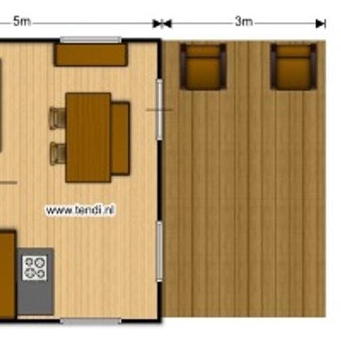 TENTE TOILE ET BOIS 4 personnes - Safaritent sans sanitaire