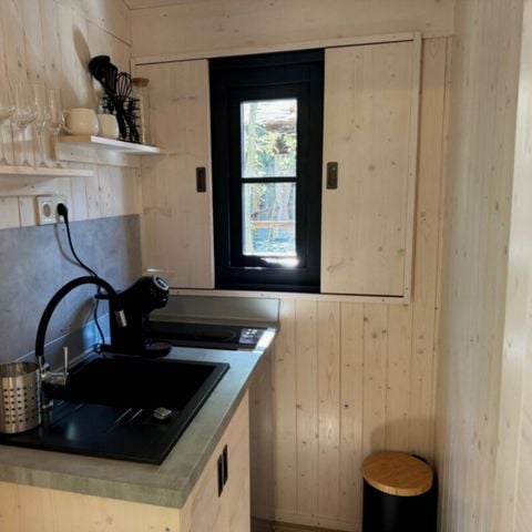 Chalet 3 personen - Houten hut met jacuzzi voor 2 personen
