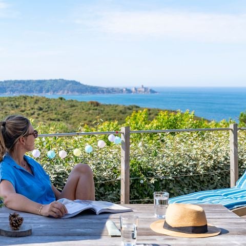 MOBILE HOME 6 people - EXCLUSIVE - 3 bedrooms - 2 shower rooms - private SPA - sea view