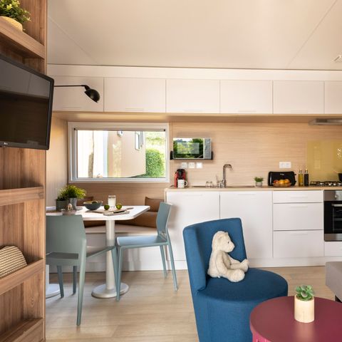 MOBILHOME 6 personas - EXCLUSIVA casa móvil - 3 dormitorios - 2 cuartos de ducha - Spa