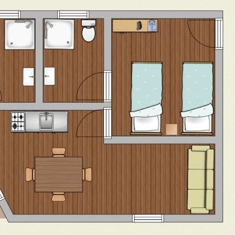 Chalet 6 personen - Chalet | Classic XL | 2 slaapkamers | 4/6 pers.