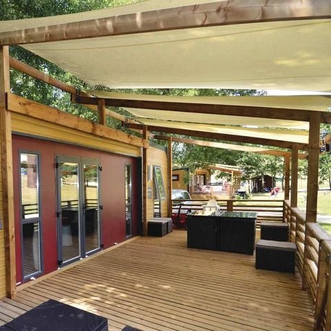 BUNGALOW 8 personnes - Ultimate | 3 Ch. | 6/8 Pers. | Terrasse surélevée | Clim. | TV