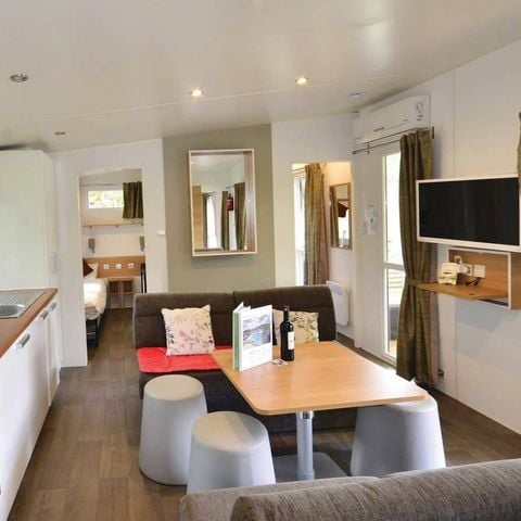 MOBILHOME 8 personnes - Ultimate | 3 Ch. | 6/8 Pers. | Terrasse surélevée | Clim. | TV