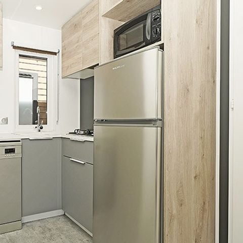 Mobilhome 8 personnes - Mobil-home | Premium | 3 Ch. | 6/8 Pers. | Terrasse surélevée | 2 SDB | Clim.
