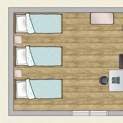Appartement 6 personen - Flat | 2 slaapkamers | 4/6 personen | Overdekt verhoogd terras | 2 badkamers | TV