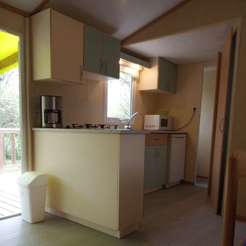 Mobile home 5 persons - 4/5 person mobile home with sanitary facilities and tv with covered terrace