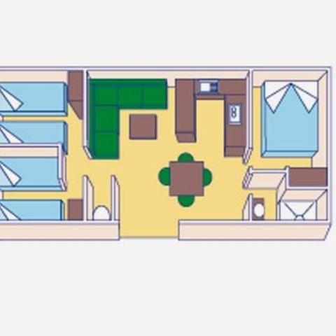 Mobile home 8 persons - air-conditioned - 3 bedrooms