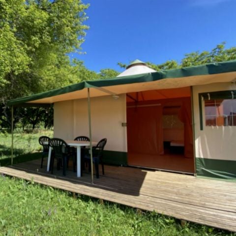Glampingtent 4 personen - 2 kamers (zonder sanitair)