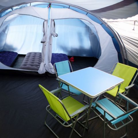 Tenda 4 persone - Tenda 2 camere da letto "pronta per il campeggio