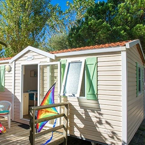 Mobilheim 6 personen - Comfort | 2 Zi. | 4/6 Pers. | Nicht überdachte Hochterrasse | Clim.