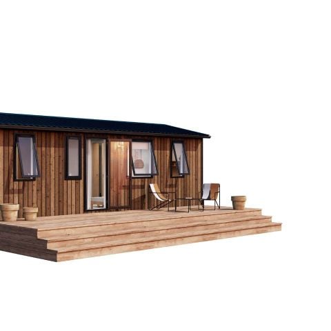 Mobilhome 6 personas - 3 habitaciones con vistas al jardín