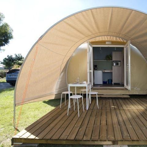 Tente en toile et en bois 4 personnes - C- Coco Lodge - 2 chambres 16m²