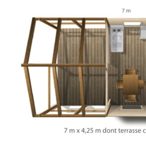 LODGE 4 personnes - Lodge Confort 2 chambres 4 pers Non Sanitarisé