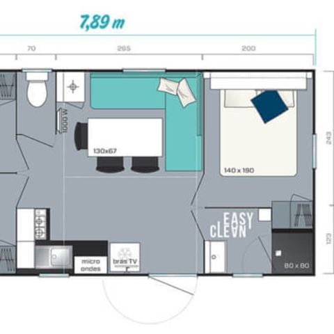 MOBILHOME 6 personnes - Mobil-home Eco 3 chambres 6 Personnes
