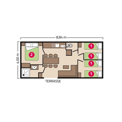 Mobile home 6 persons - Family Clim 6 persons