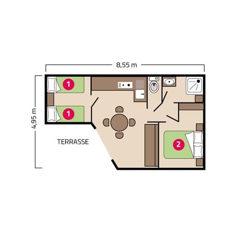CHALET 4 personas - Horizonte 4 personas